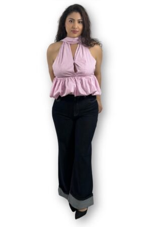 black & white cotton polka dot dress